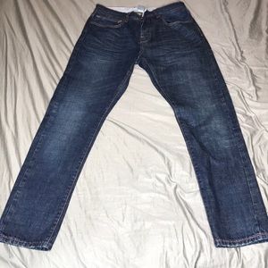 Raw washed denim